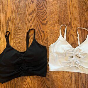 Athleta Workout Top Shirt Bundle (Black & White) - Women's Size Small